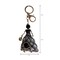 Wrapables Hanging Fashionista Doll Keychain, Crystal Rhinestone Keyring Bag Charm, Black Rose